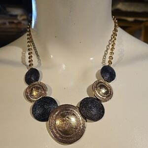 Gold and Bronze Disc Necklace